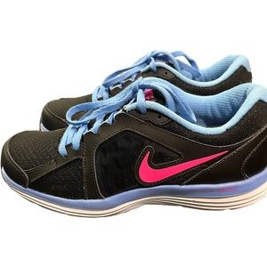 Nike Dual Fusion Women's Running Shoes Black Blue Pink Size 7.5 Style~657498-003